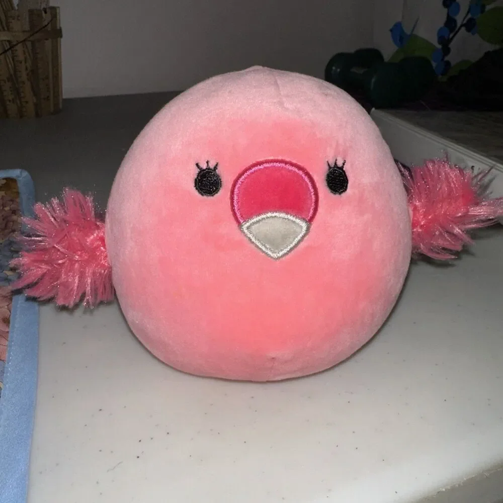 VGUC-5” Squishmallow Cookie Flamingo Soft Pink Plush Flower